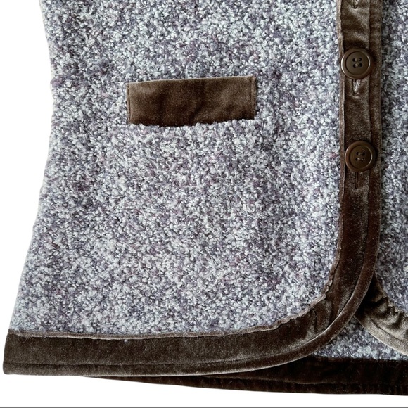 Anthro HWR Monogram Boucle Velvet Touring Jacket - Picture 5 of 7